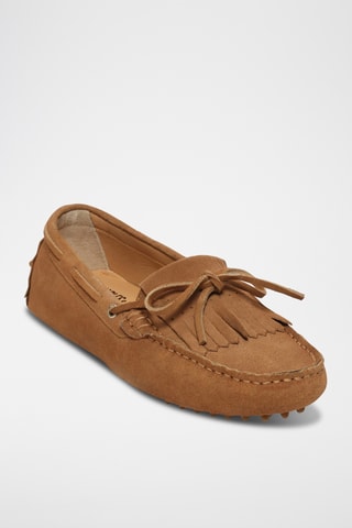 Chaussures bateau en nubuck Emma - Beige