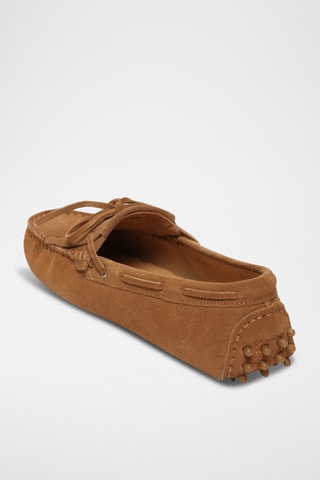 Chaussures bateau en nubuck Emma - Beige