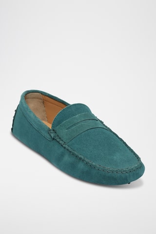 Mocassins en nubuck Cole - Turquoise