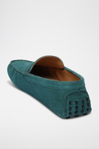 Mocassins en nubuck Cole - Turquoise