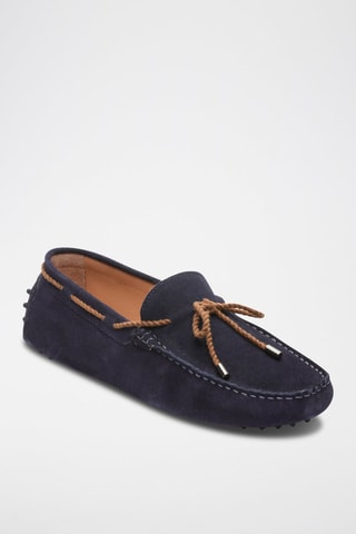 Mocassins en nubuck York - Bleu