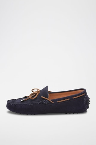 Mocassins en nubuck York - Bleu