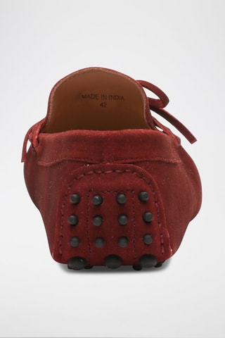 Mocassins en nubuck Duke - Rouge