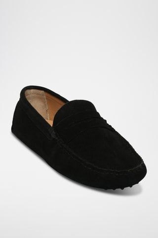 Mocassins en nubuck Cole - Noir