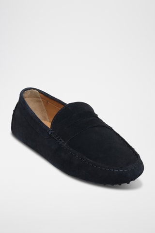 Mocassins en nubuck Cole - Bleu