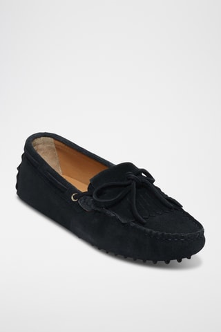 Chaussures bateau en cuir Emma - Bleu
