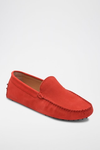 Mocassins en nubuck Cambridge - Rouge