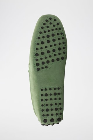 Mocassins en nubuck - Vert