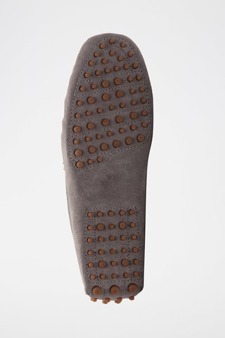 Mocassins en croûte de cuir Cole - Gris