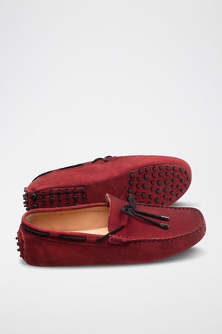 Mocassins en croûte de cuir Butler - Rouge