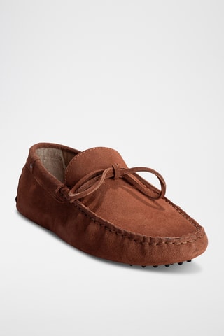 Mocassins en nubuck Fabian - Orange