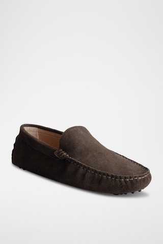 Mocassins en nubuck Lenny - Kaki