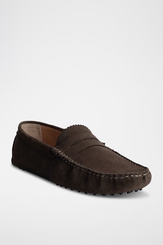 Mocassins en nubuck Lew - Kaki