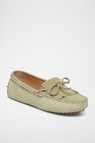 Mocassins en croûte de cuir Powys - Vert