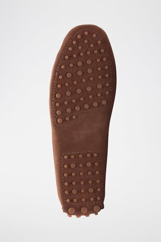 Mocassins en nubuck Lew - Marron et argenté