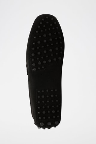 Mocassins en croûte de cuir Lenny - Noir