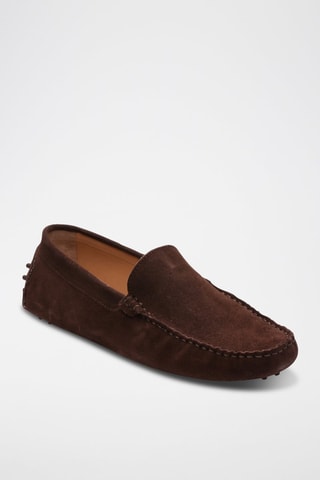 Mocassins en croûte de cuir Lenny - Marron
