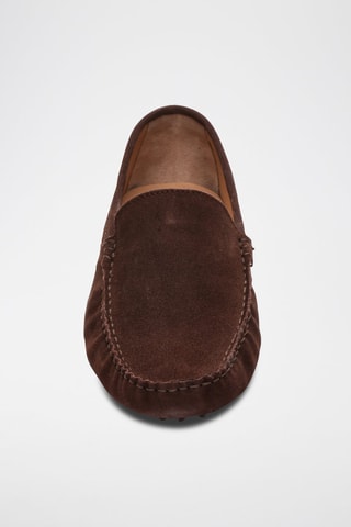 Mocassins en croûte de cuir Lenny - Marron