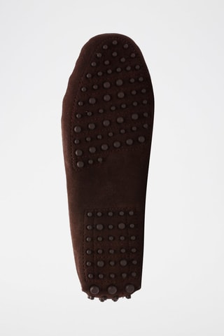 Mocassins en croûte de cuir Lenny - Marron