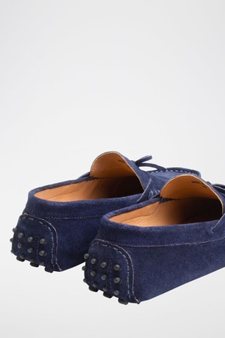 Mocassins en croûte de cuir Johnny - Bleu