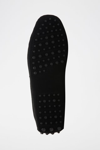 Mocassins en croûte de cuir Tom - Noir