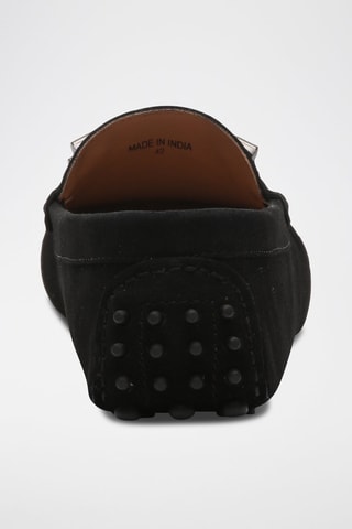 Mocassins en croûte de cuir Tom - Noir