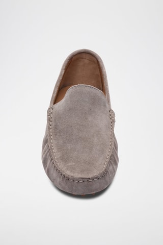 Mocassins en croûte de cuir Lenny - Gris
