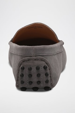 Mocassins en croûte de cuir nubuck Cole - Gris