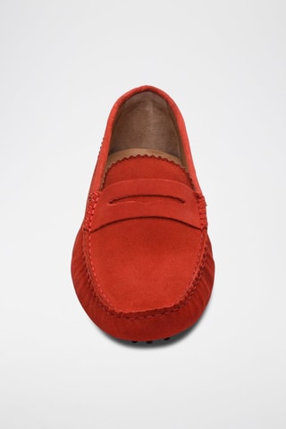 Mocassins en nubuck Dennis - Rouge
