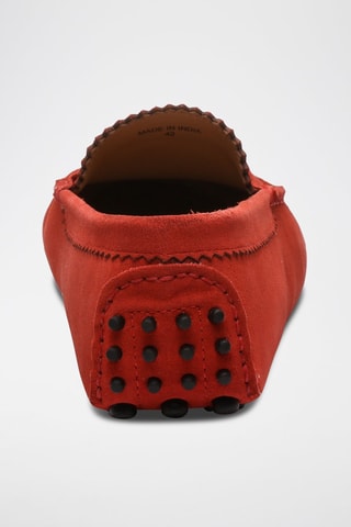 Mocassins en nubuck Dennis - Rouge