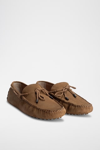 Chaussures bateau en nubuck York - Marron