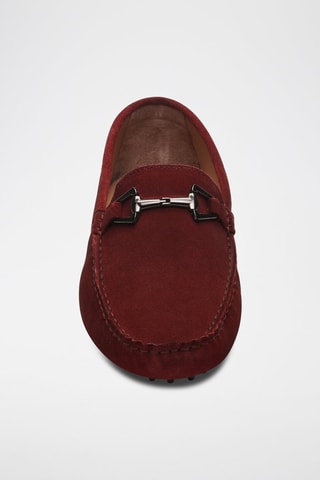 Mocassins en croûte de cuir Edwin - Rouge