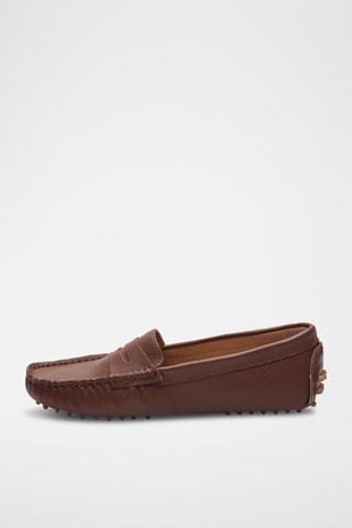 Mocassins en cuir nappa Thandie - Marron