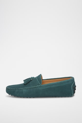 Mocassins en nubuck EARL - Turquoise