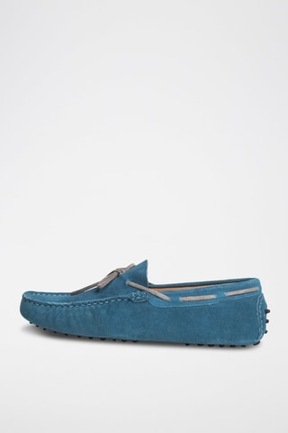 Mocassins en nubuck Cornwall - Bleu et gris