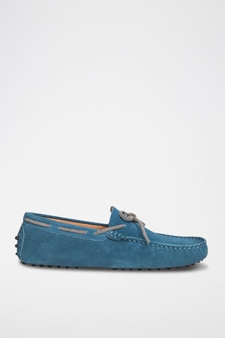 Mocassins en nubuck Cornwall - Bleu et gris