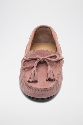Mocassins croûte de cuir January - Rose