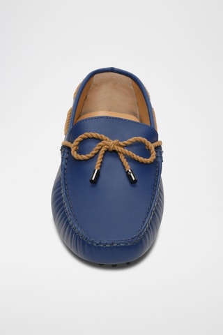 Chaussures bateau en cuir Butler - Bleu