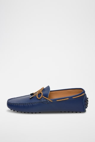 Chaussures bateau en cuir Butler - Bleu