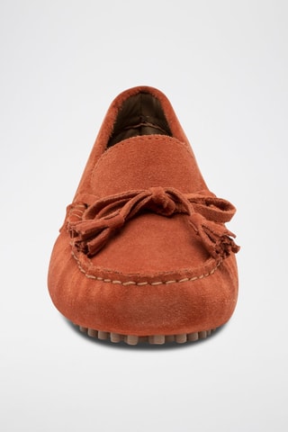 Mocassins en nubuck January - Rouge