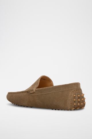 Mocassins en nubuck Lenny - Kaki