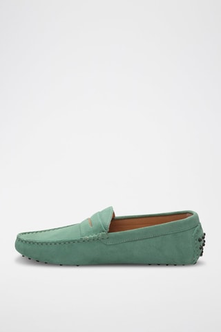 Mocassins en croûte de cuir nubuck Cliff - Bleu