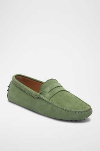Mocassins en nubuck Lew - Vert