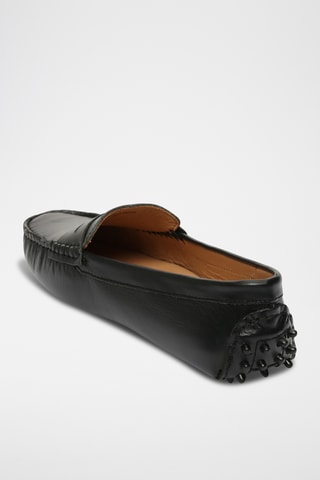 Mocassins en cuir nappa Thandie - Noir
