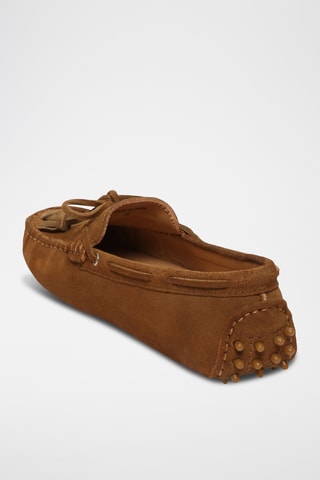 Chaussures bateau en nubuck Lily - Camel