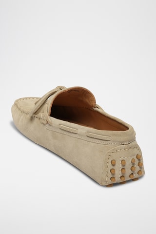 Chaussures bateau en nubuck Cornwall - Beige