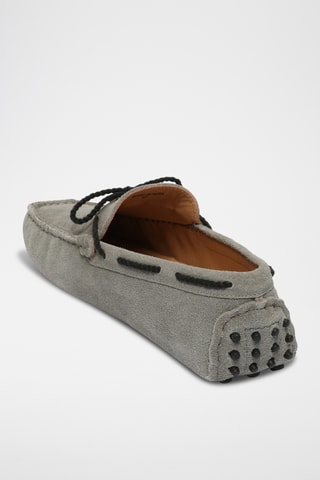 Chaussures bateau en nubuck York - Gris