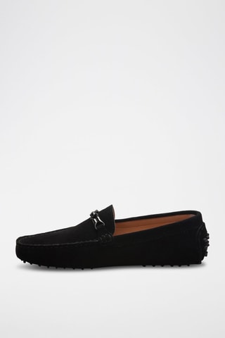 Mocassins en croûte de cuir Jace - Noir