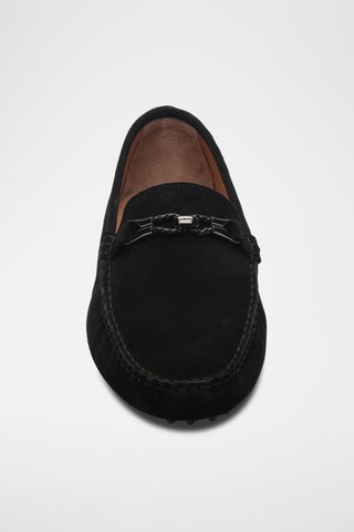 Mocassins en croûte de cuir Jace - Noir