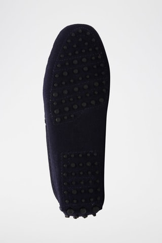 Mocassins en croûte de cuir Dennis - Bleu